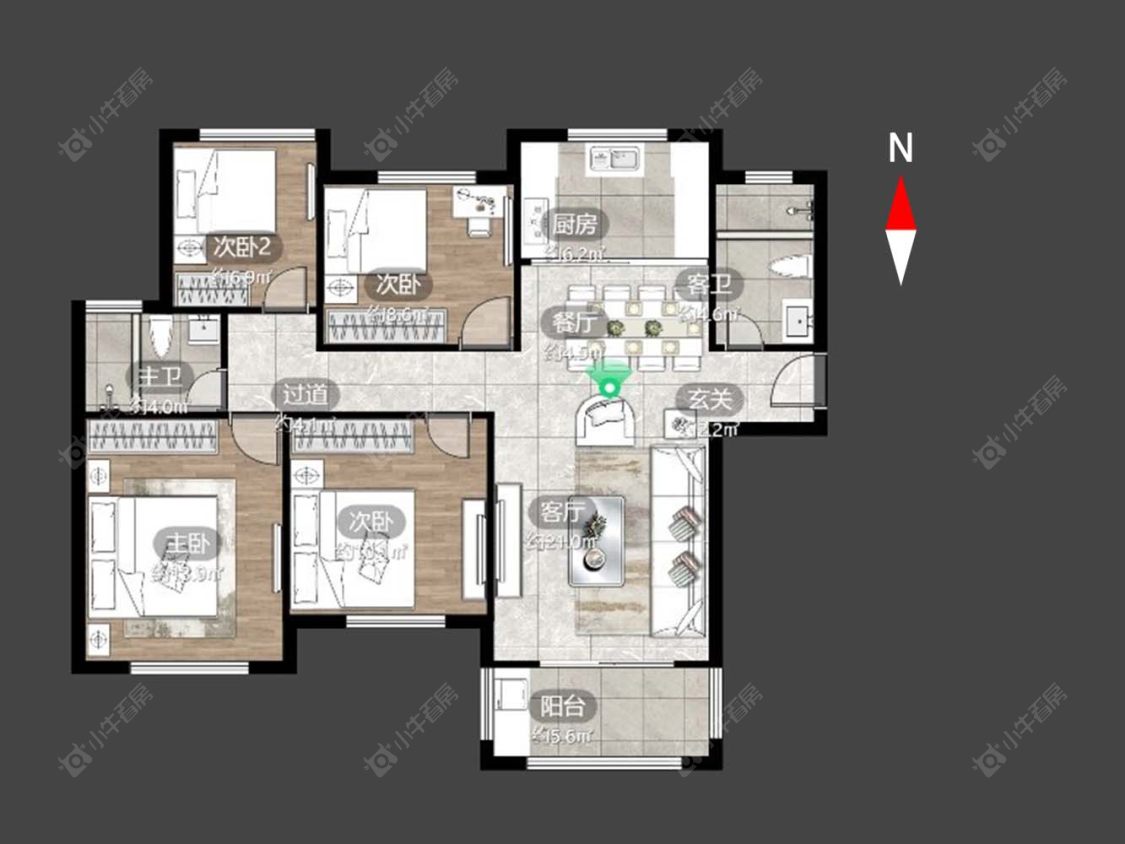 常州嘉禾尚郡在售二手房源户型图_小牛看房