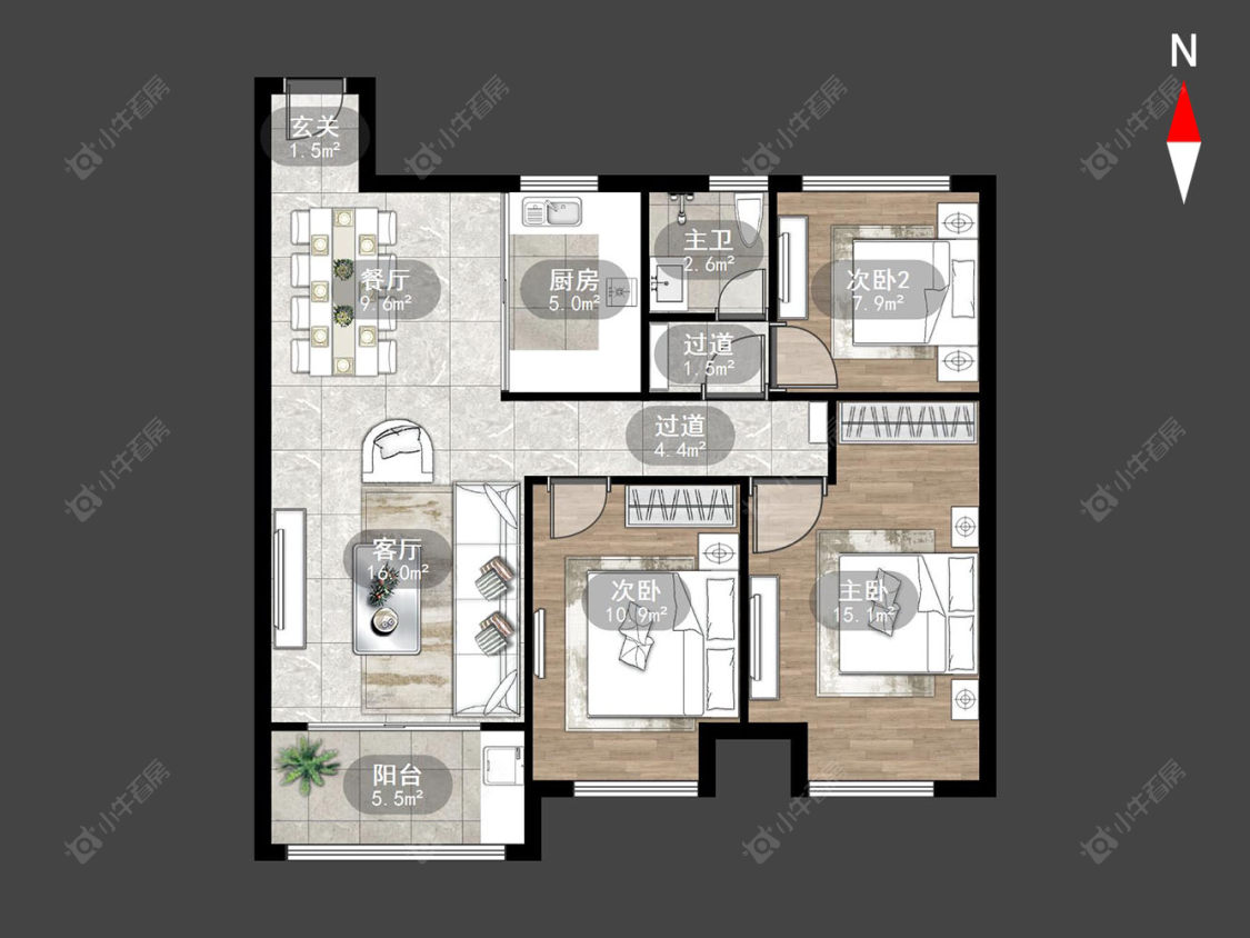常州新城桃李郡在售二手房源户型图_小牛看房