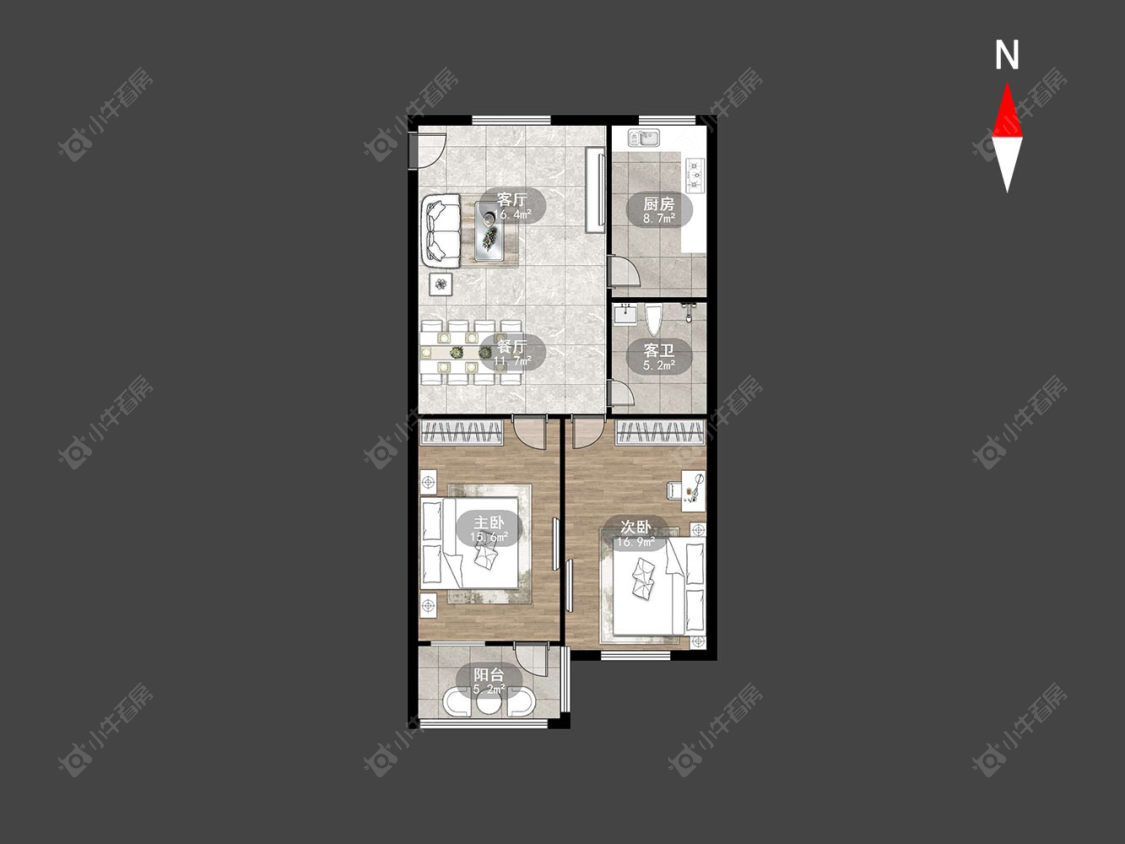 常州故园路宿舍在售二手房房源户型图_小牛看房