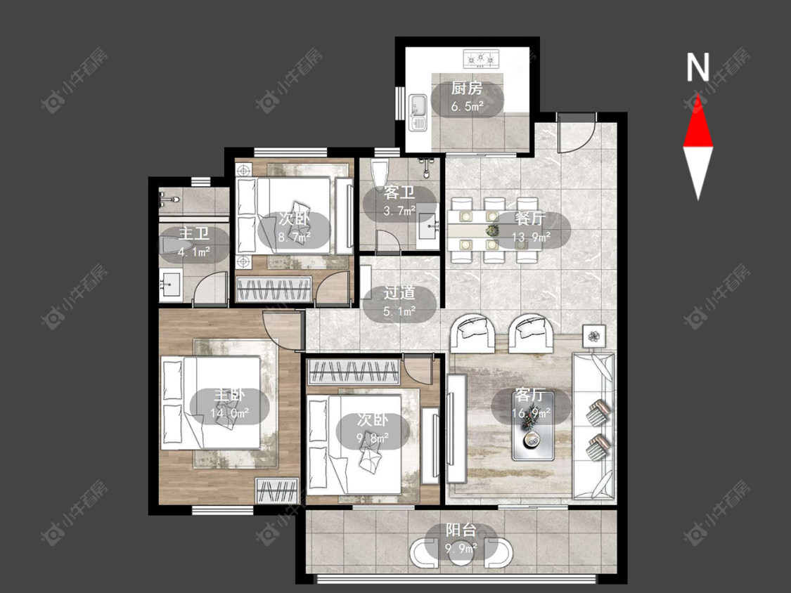 常州山水雅居在售二手房源户型图_小牛看房