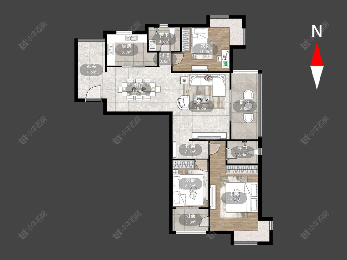 常州御城在售二手房源户型图_小牛看房