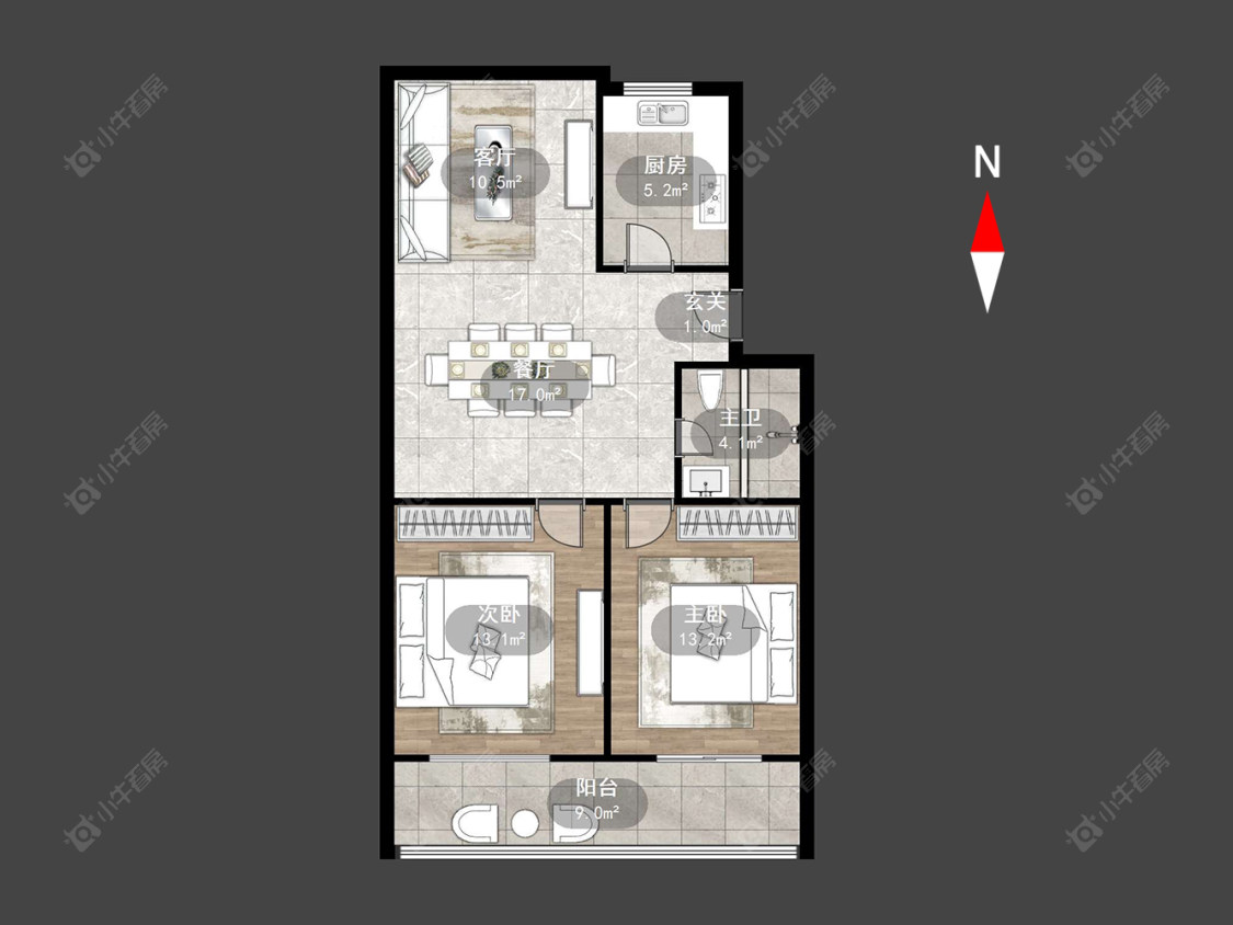 新龙花苑西区房源户型图 常州新龙花苑西区在售二手房源户型图_小牛看房