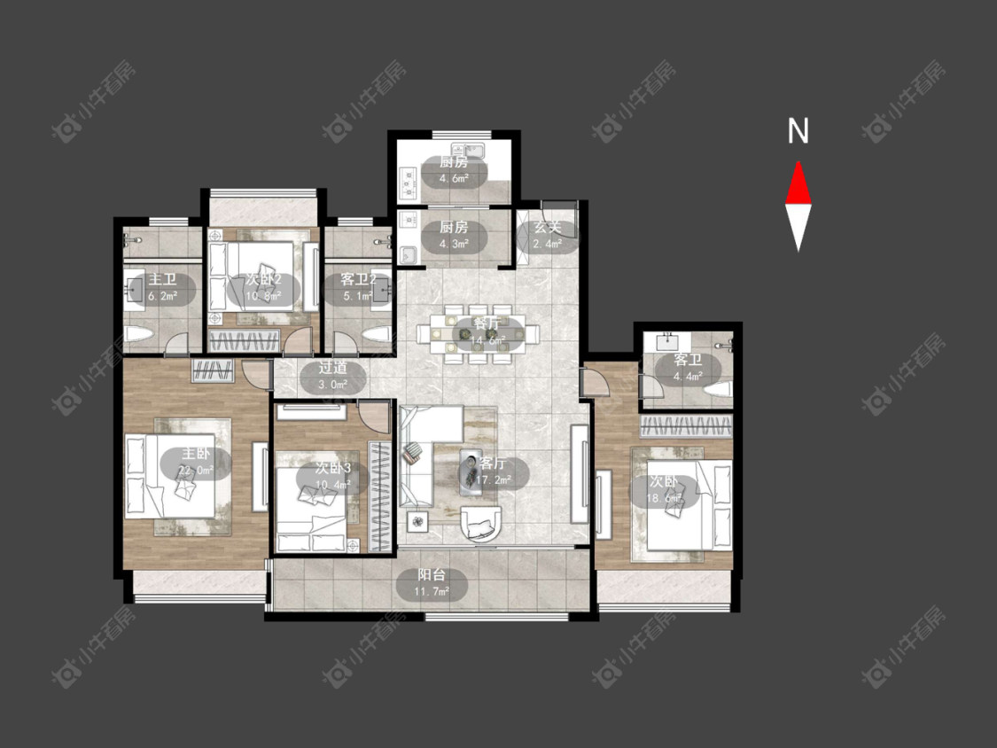 常州华宇新城天境在售二手房源户型图_小牛看房