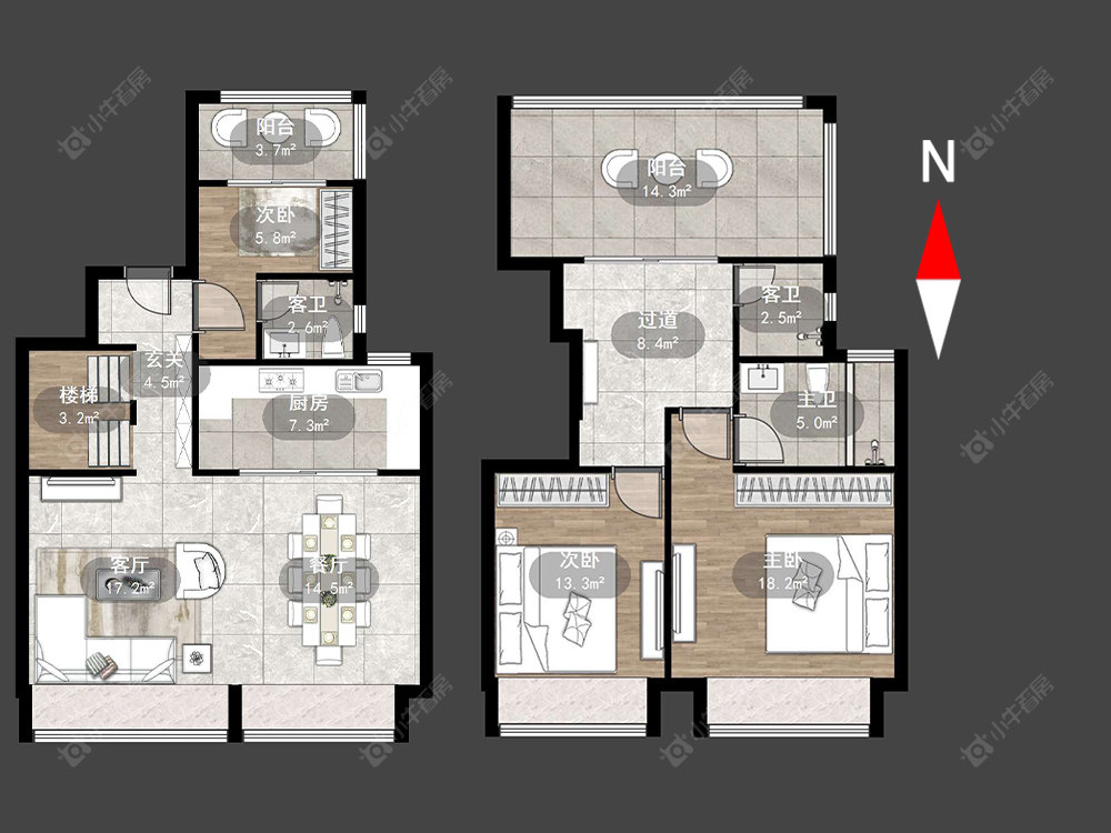 栖湖春秋房源户型图 常州栖湖春秋在售二手房源户型图_小牛看房