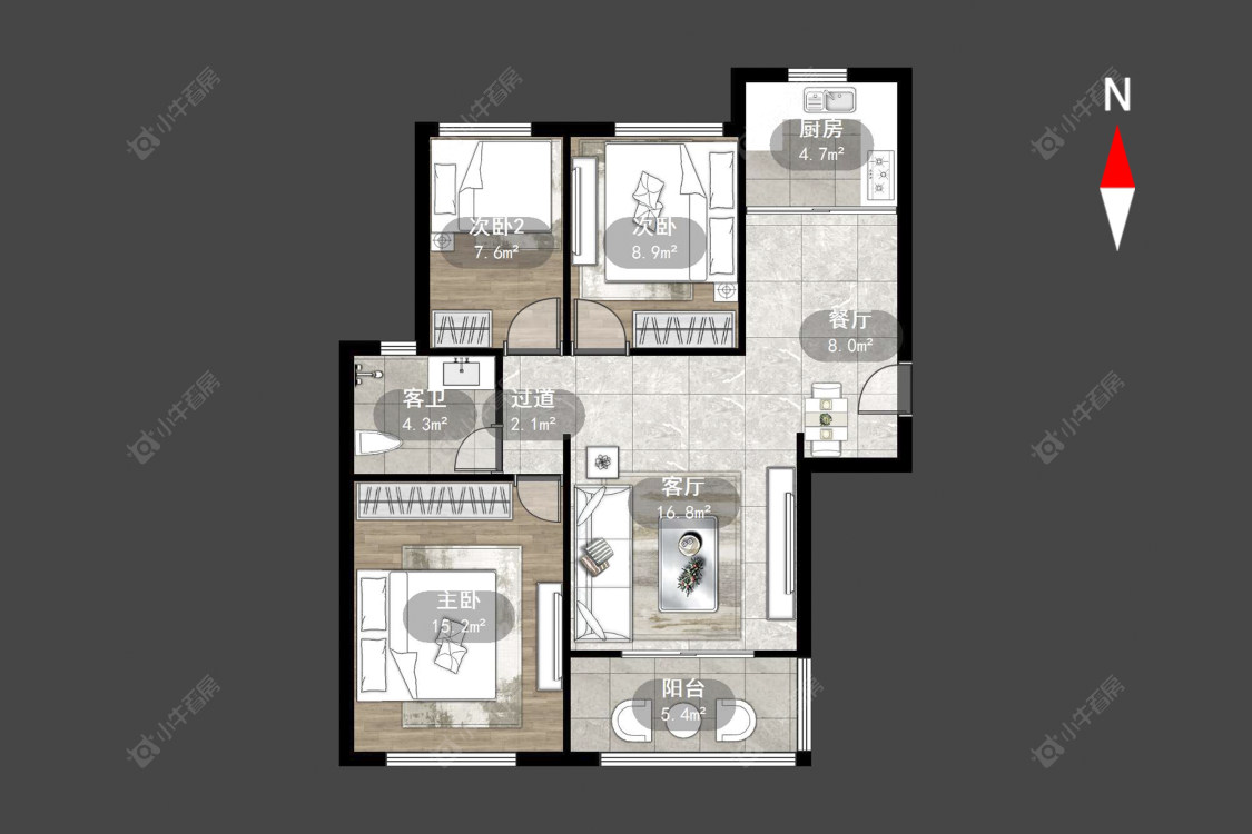 常州新城南都美域在售二手房源户型图_小牛看房