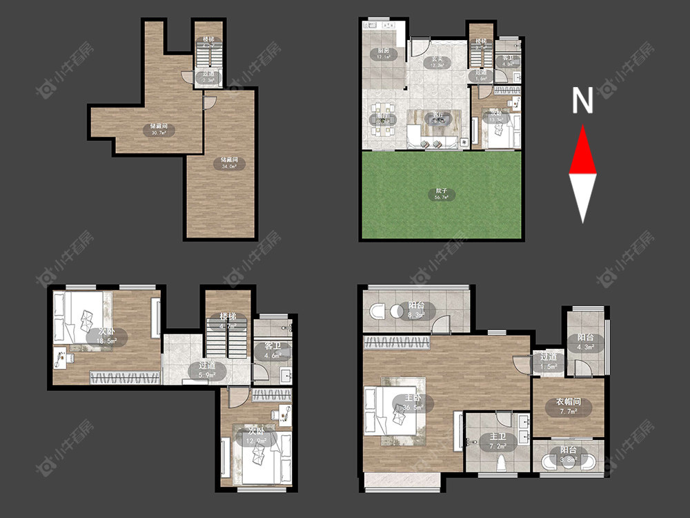 太湖院子房源户型图 常州太湖院子在售二手房源户型图_小牛看房