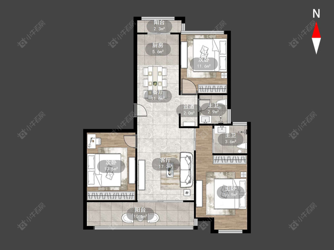 常州梧桐香郡二期在售二手房源户型图_小牛看房