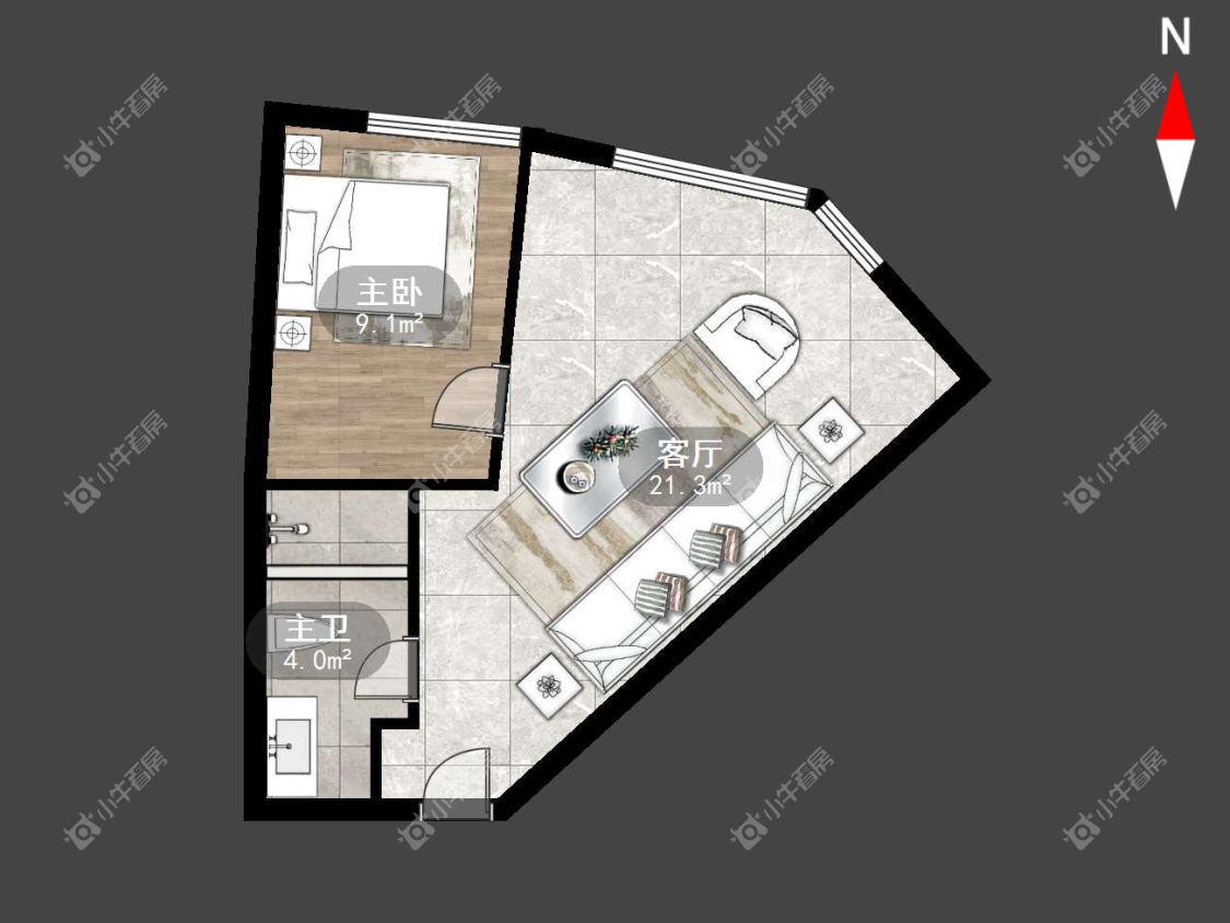 常州凯纳商务广场在租房源户型图_小牛看房
