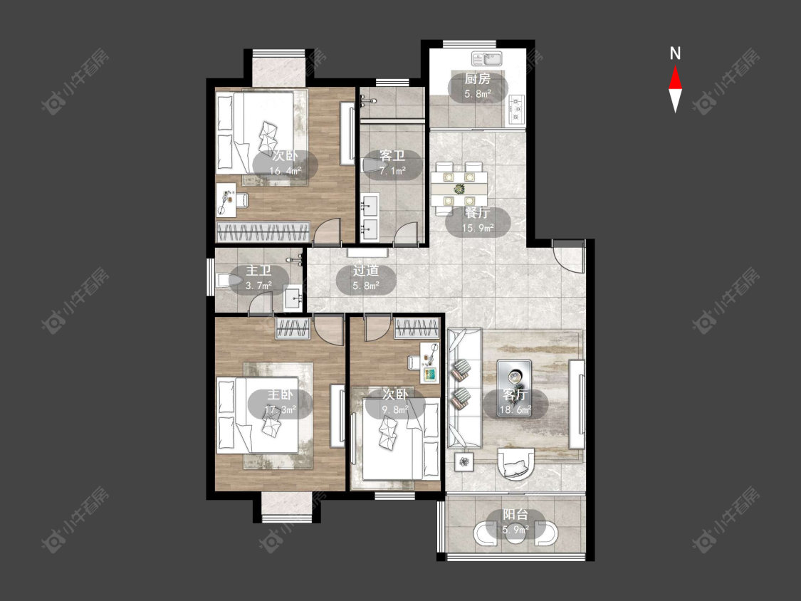 金江苑一村房源户型图 常州金江苑一村在售二手房源户型图_小牛看房