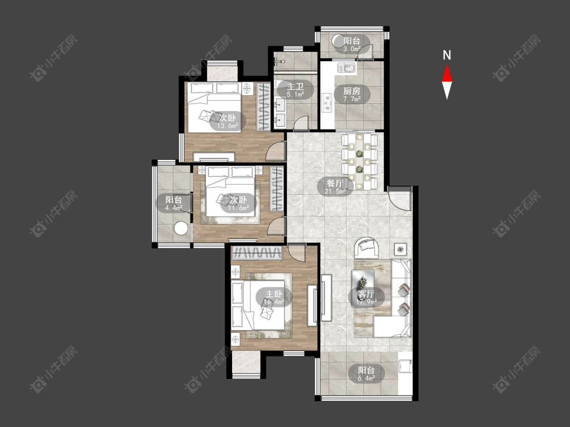 常州金桂园在租房源户型图_小牛看房
