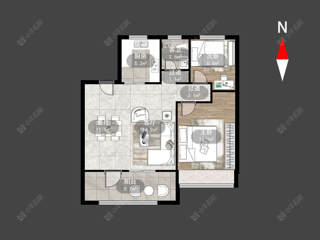 常州翠亭茗居在售二手房源户型图_小牛看房