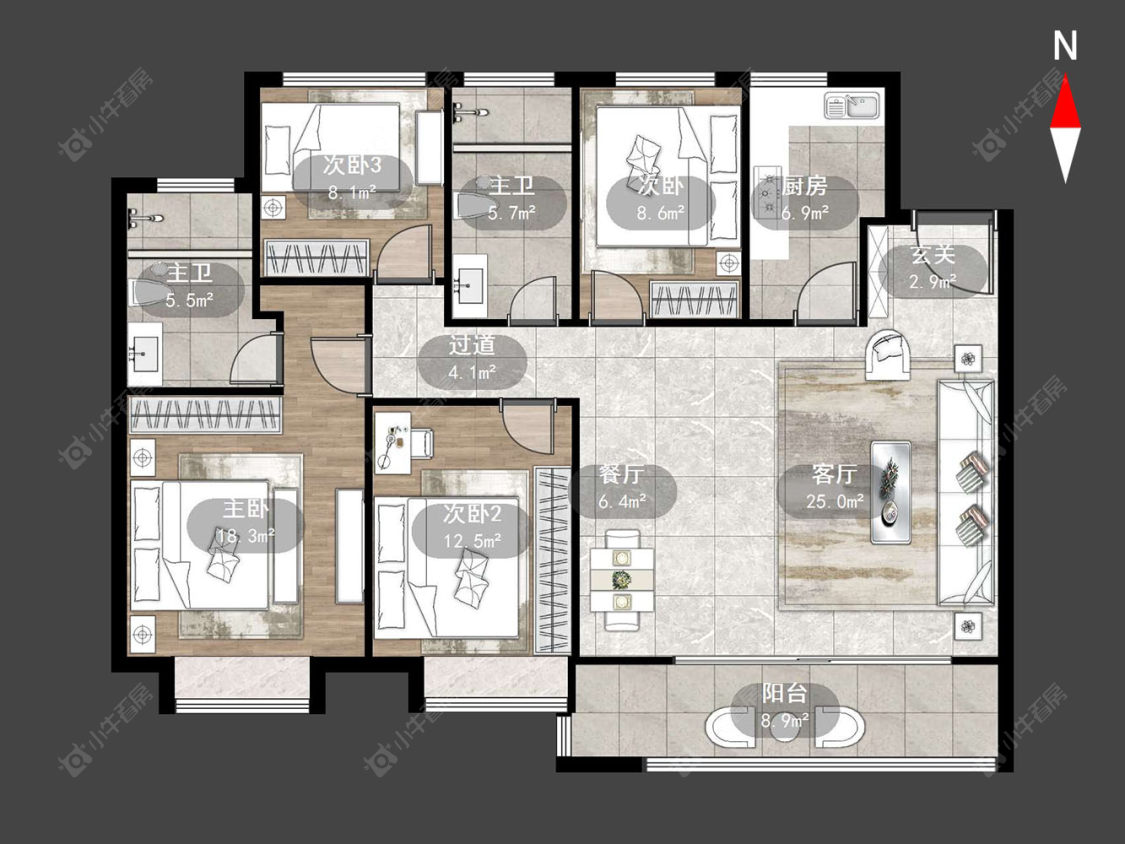 常州MOOC星光城二期在售二手房源户型图_小牛看房