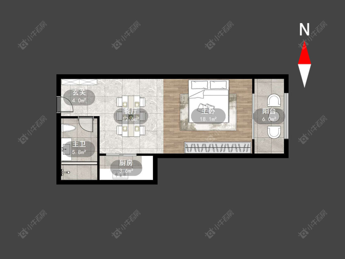 常州恒大翡翠华庭在售二手房源户型图_小牛看房