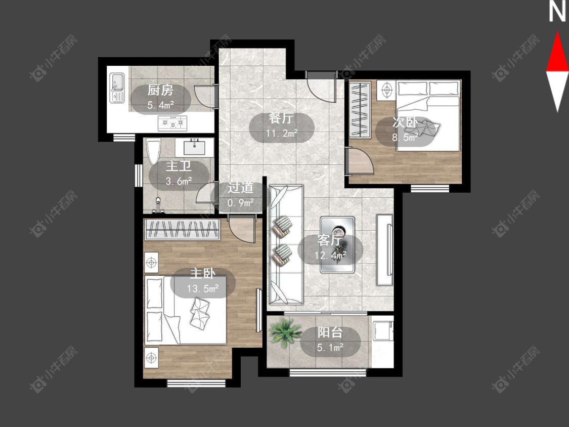 常州香溢紫郡二期在售二手房源户型图_小牛看房