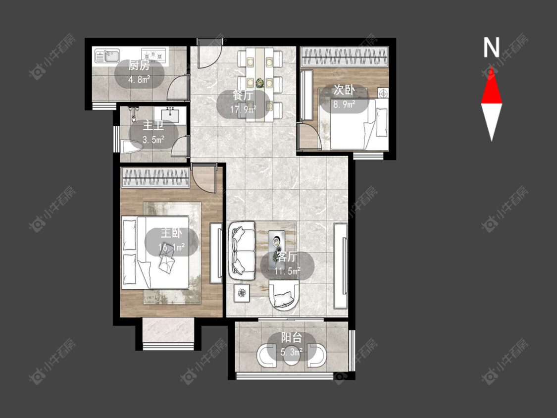 常州玉龙湾花园在售二手房源户型图_小牛看房