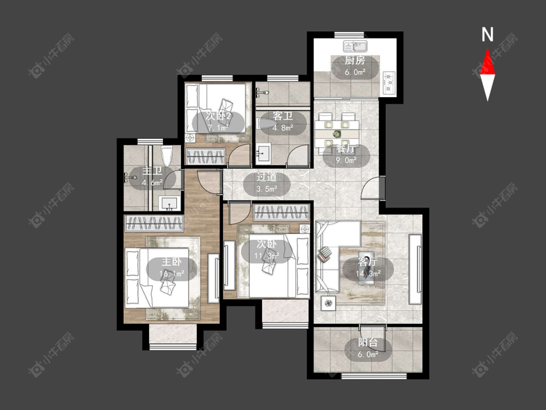常州弘阳上城在售二手房源户型图_小牛看房