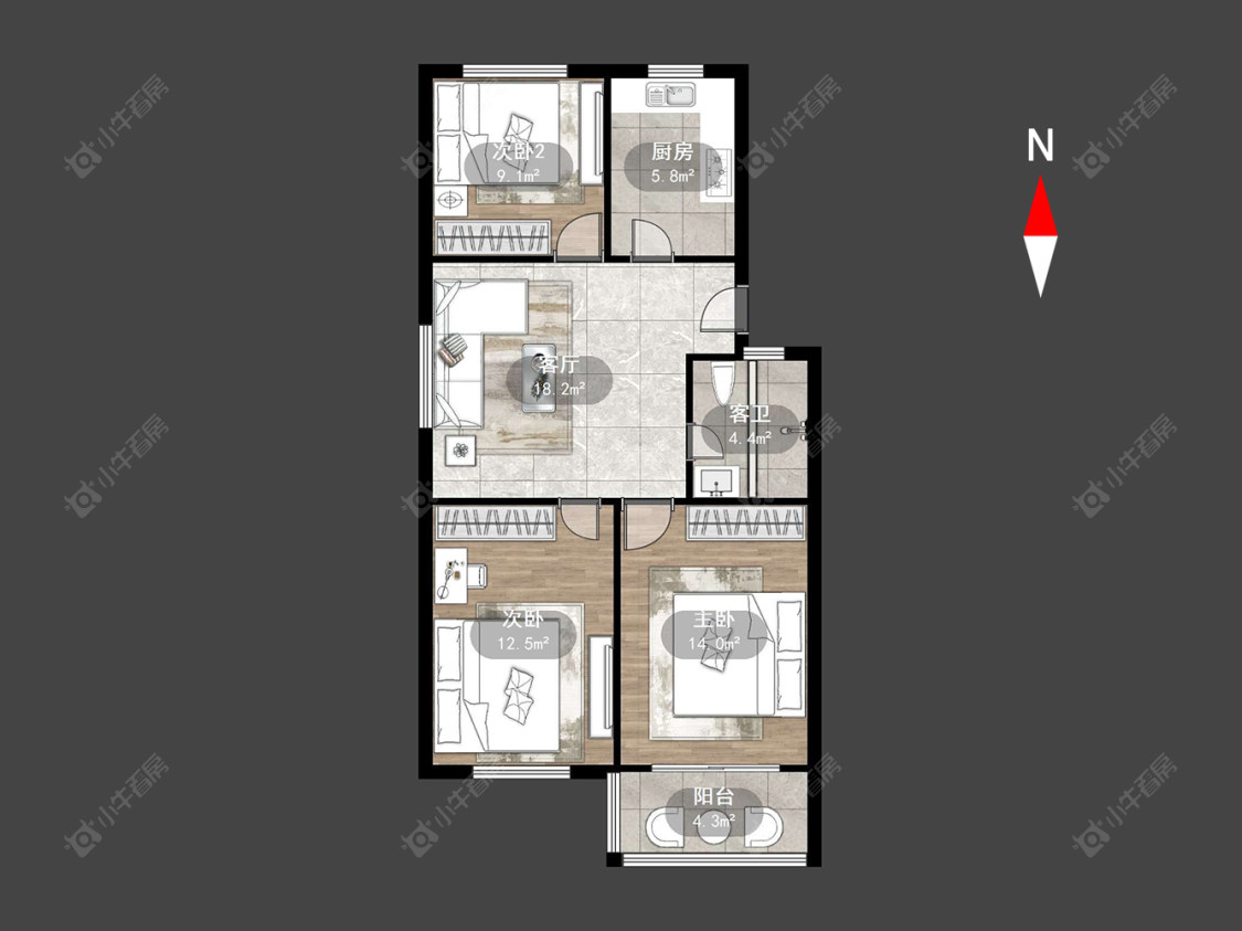 锦绣南园房源户型图 常州锦绣南园在售二手房源户型图_小牛看房