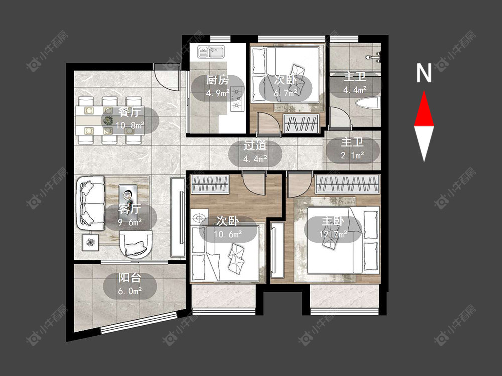 常州翡丽蓝湾在售二手房源户型图_小牛看房
