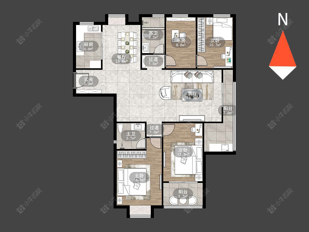 常州南田家园在售二手房源户型图_小牛看房