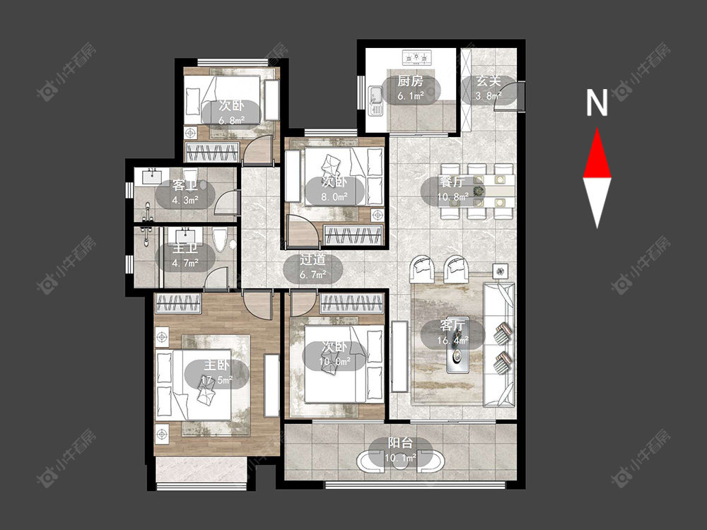 常州新城锦域在售二手房源户型图_小牛看房