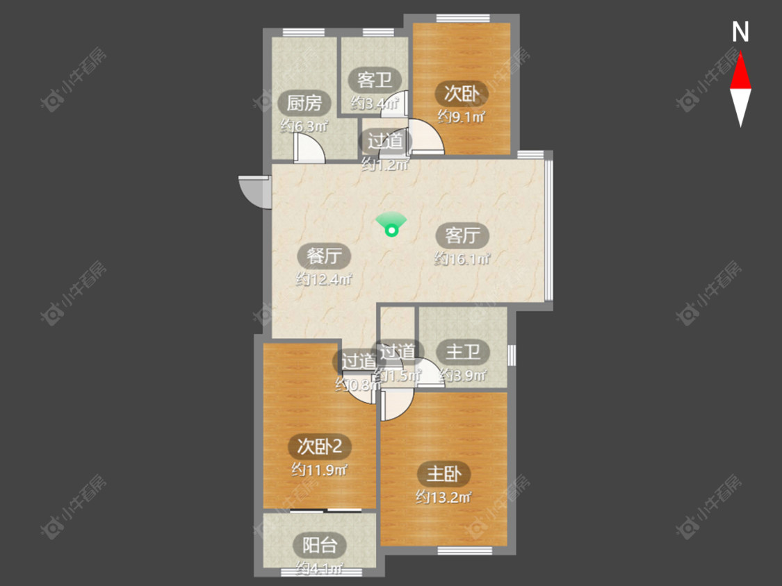 常州临津花园在售二手房源户型图_小牛看房