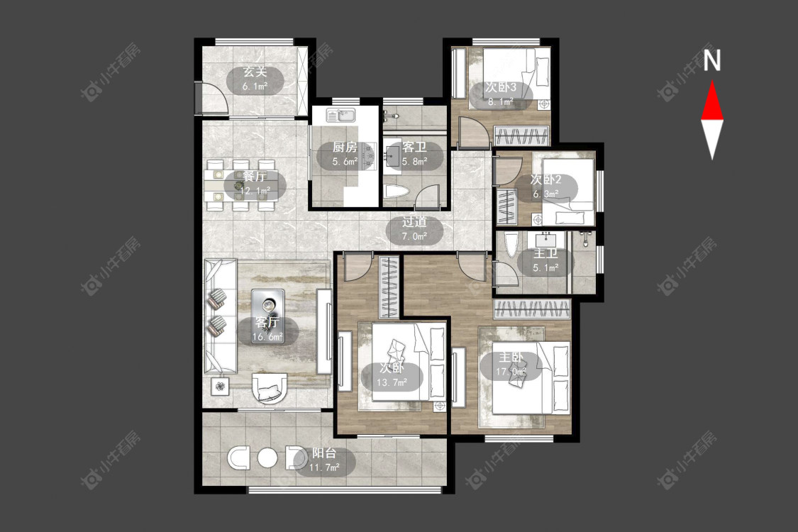 玉兰广场五期房源户型图 常州玉兰广场五期在售二手房源户型图_小牛看房