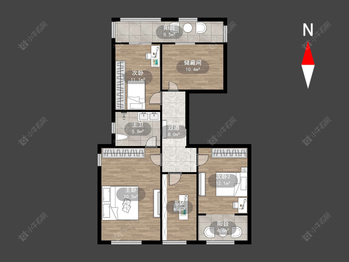 常州紫阳美地山庄别墅区在售二手房源户型图_小牛看房