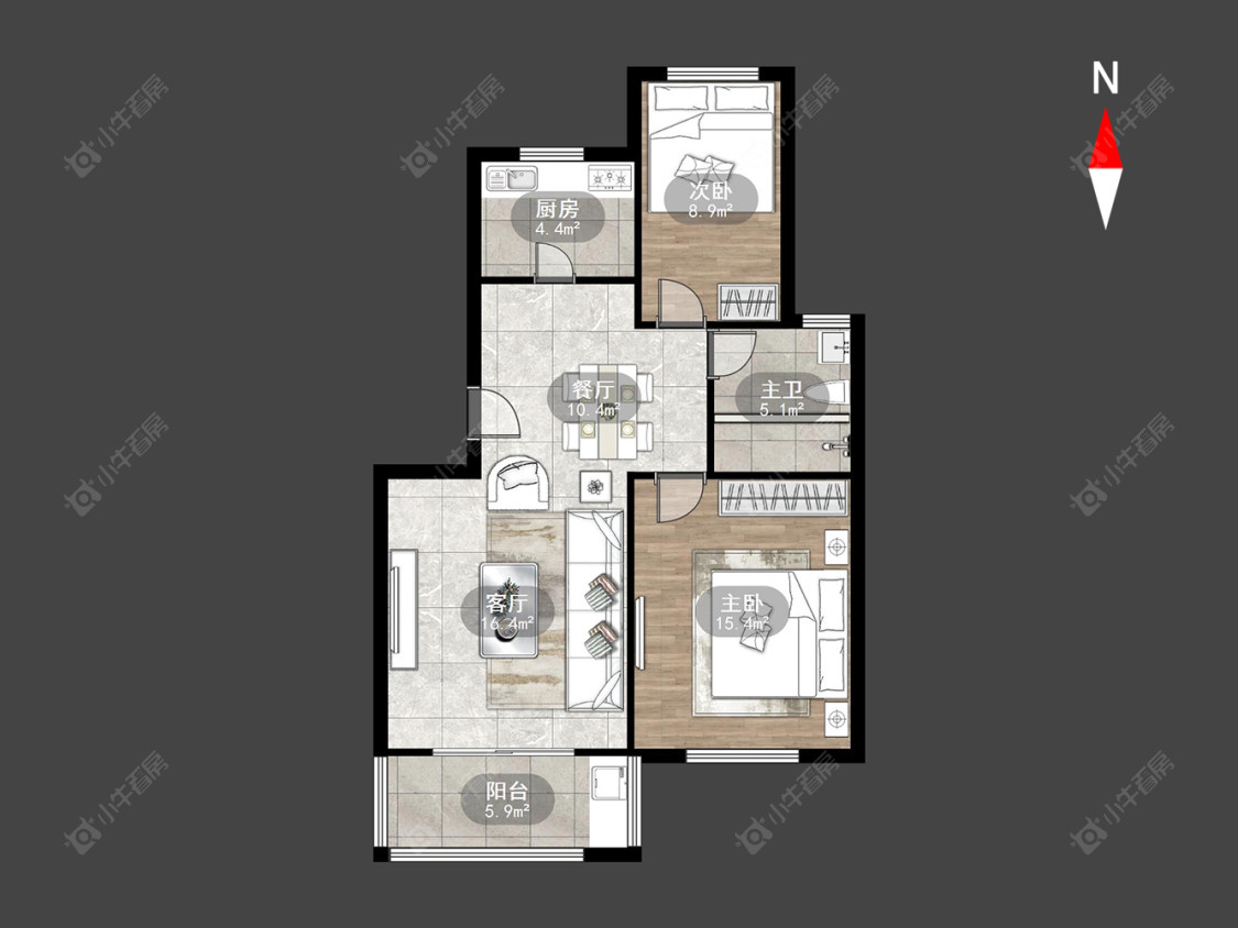 常州锦阳花苑在售二手房源户型图_小牛看房