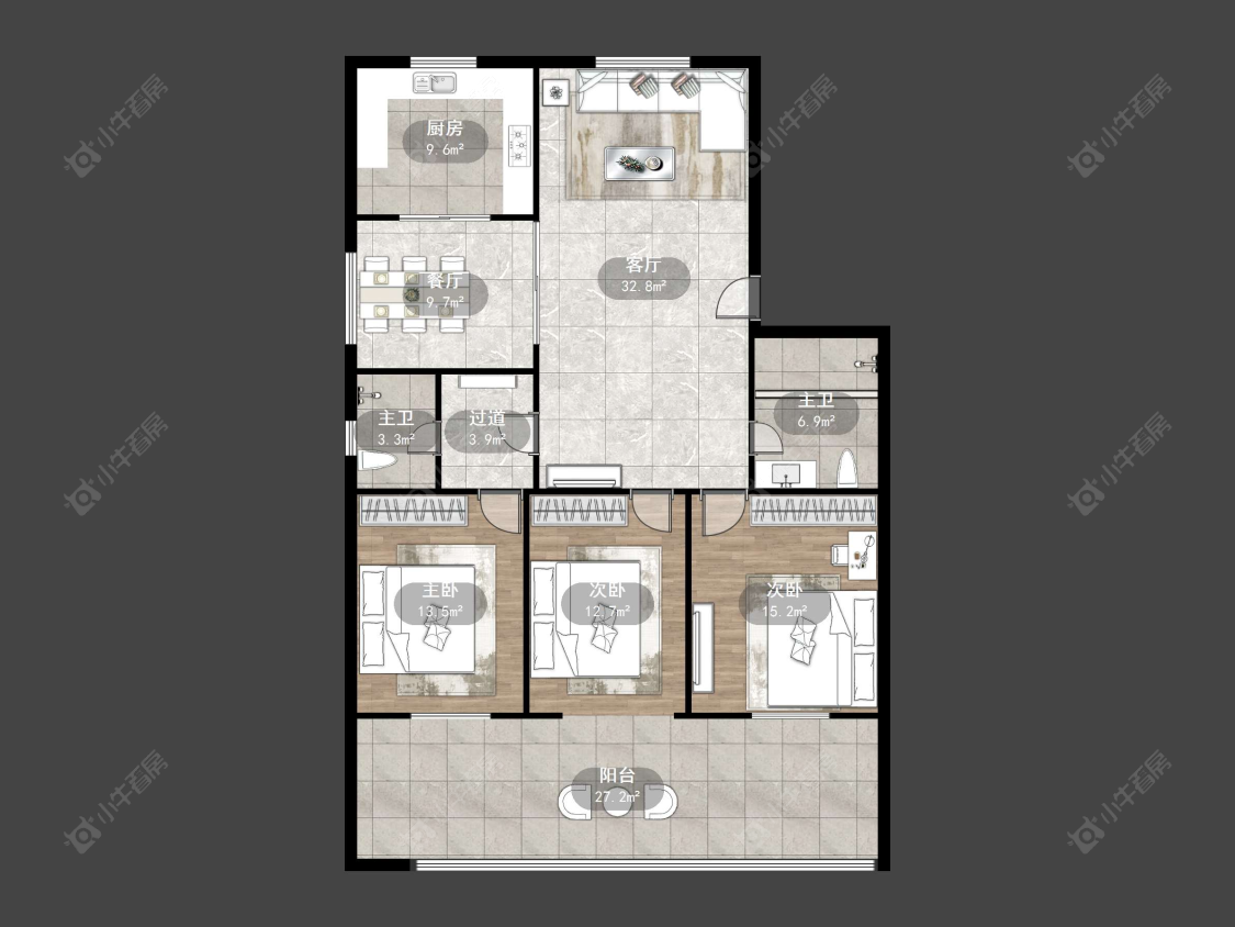 丹阳海会一村在售二手房源户型图_小牛看房