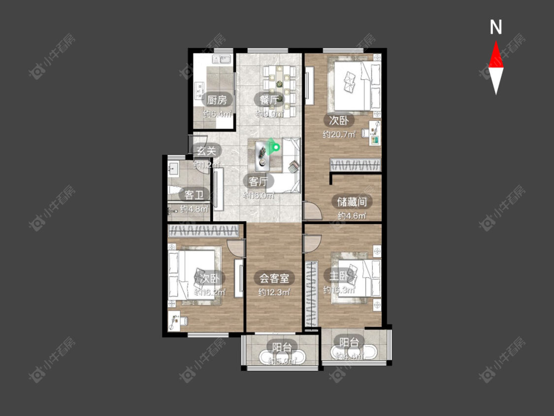 常州北环新村在售二手房源户型图_小牛看房
