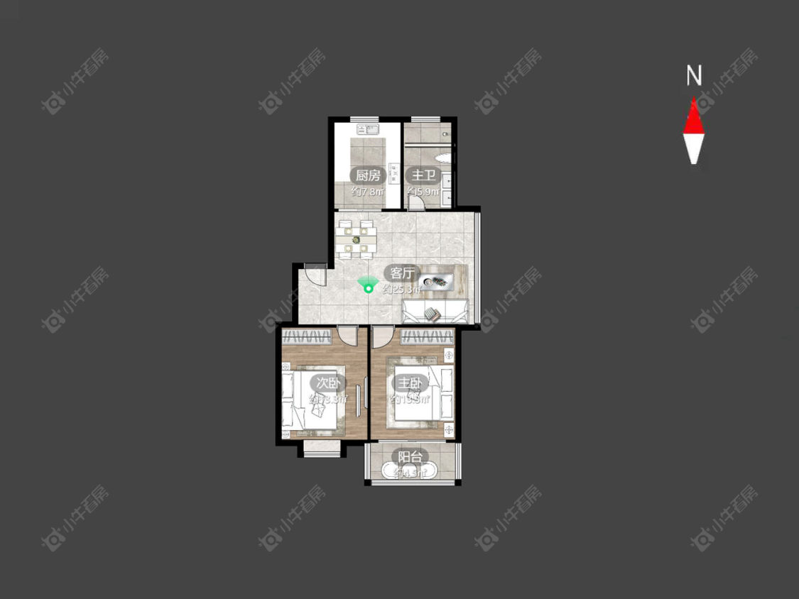 常州花园西村在售二手房源户型图_小牛看房