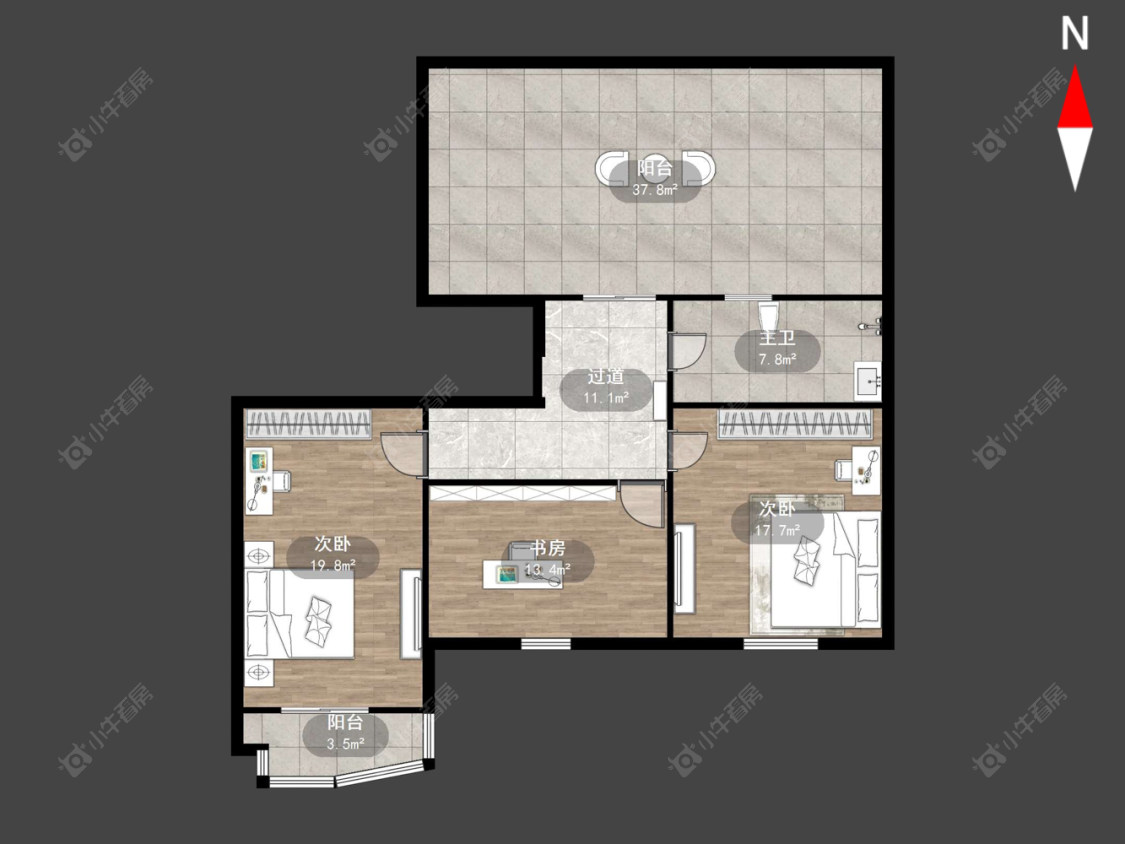 常州世纪明珠园在售二手房源户型图_小牛看房