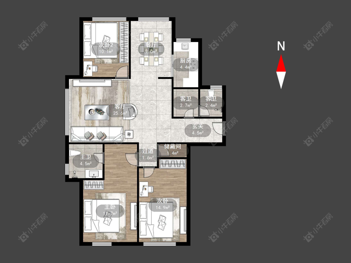 常州典雅花园在售二手房源户型图_小牛看房