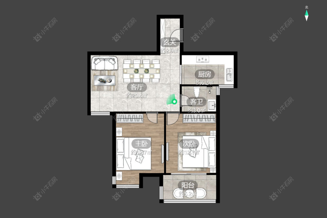 常州九洲新世界花苑在售二手房源户型图_小牛看房