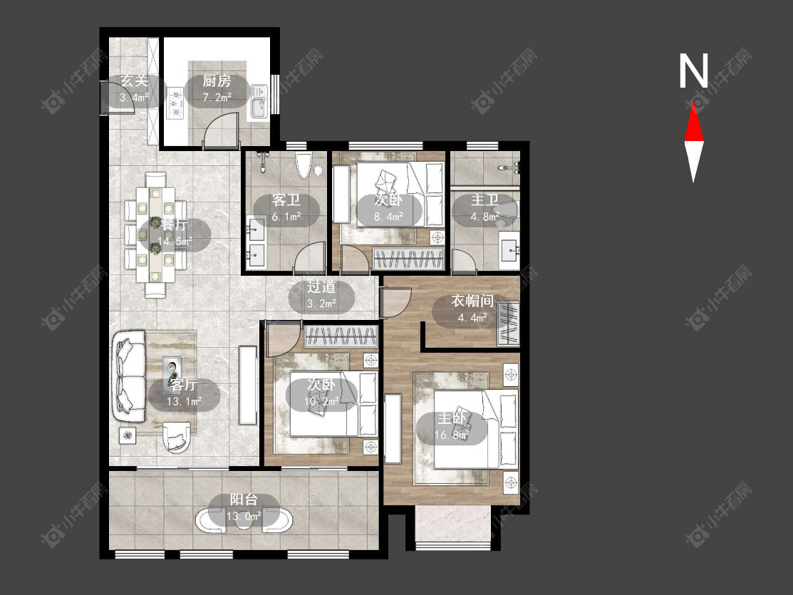 泰和之春房源户型图 常州泰和之春在售二手房源户型图_小牛看房