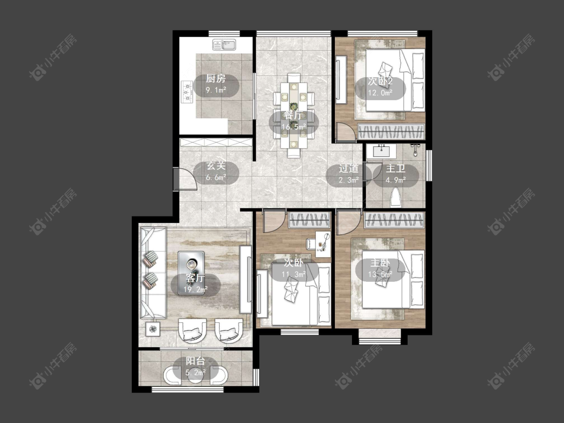 丹阳欧洲城在售二手房源户型图_小牛看房
