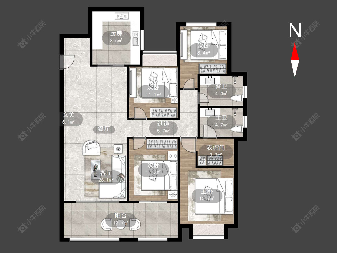 常州泰和之春在售二手房源户型图_小牛看房