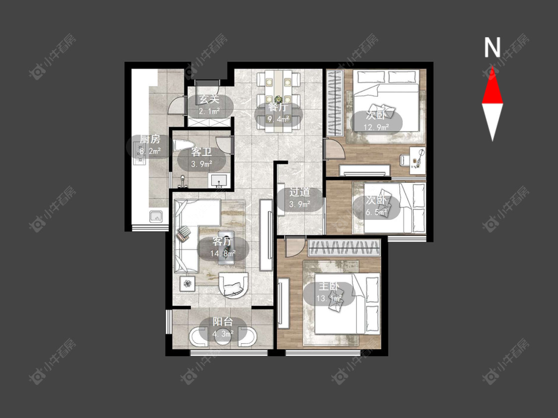 常州阳光龙庭在售二手房源户型图_小牛看房