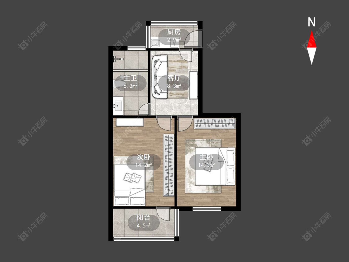 常州清潭五村在售二手房源户型图_小牛看房