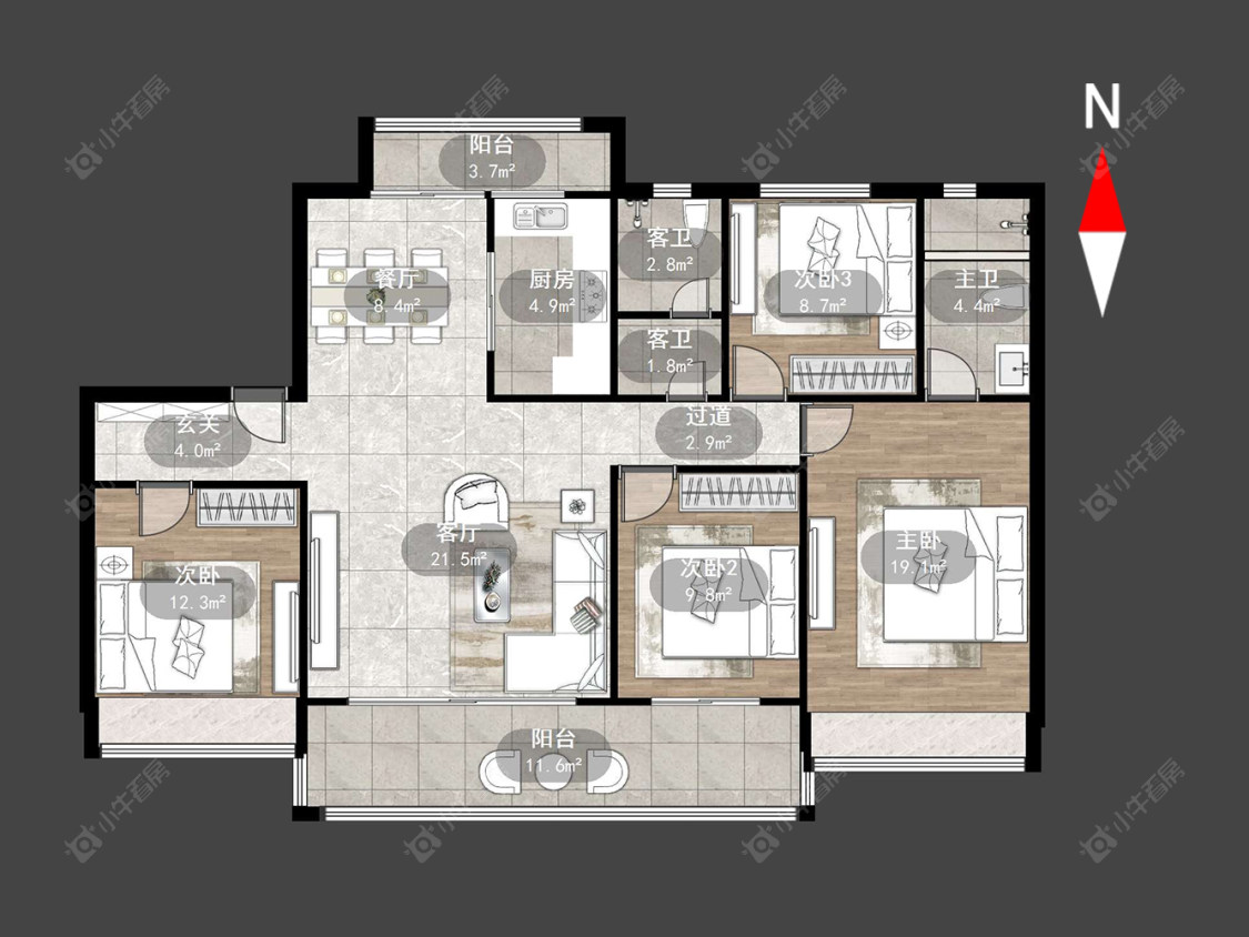 常州碧桂园壹号天禧在售二手房源户型图_小牛看房