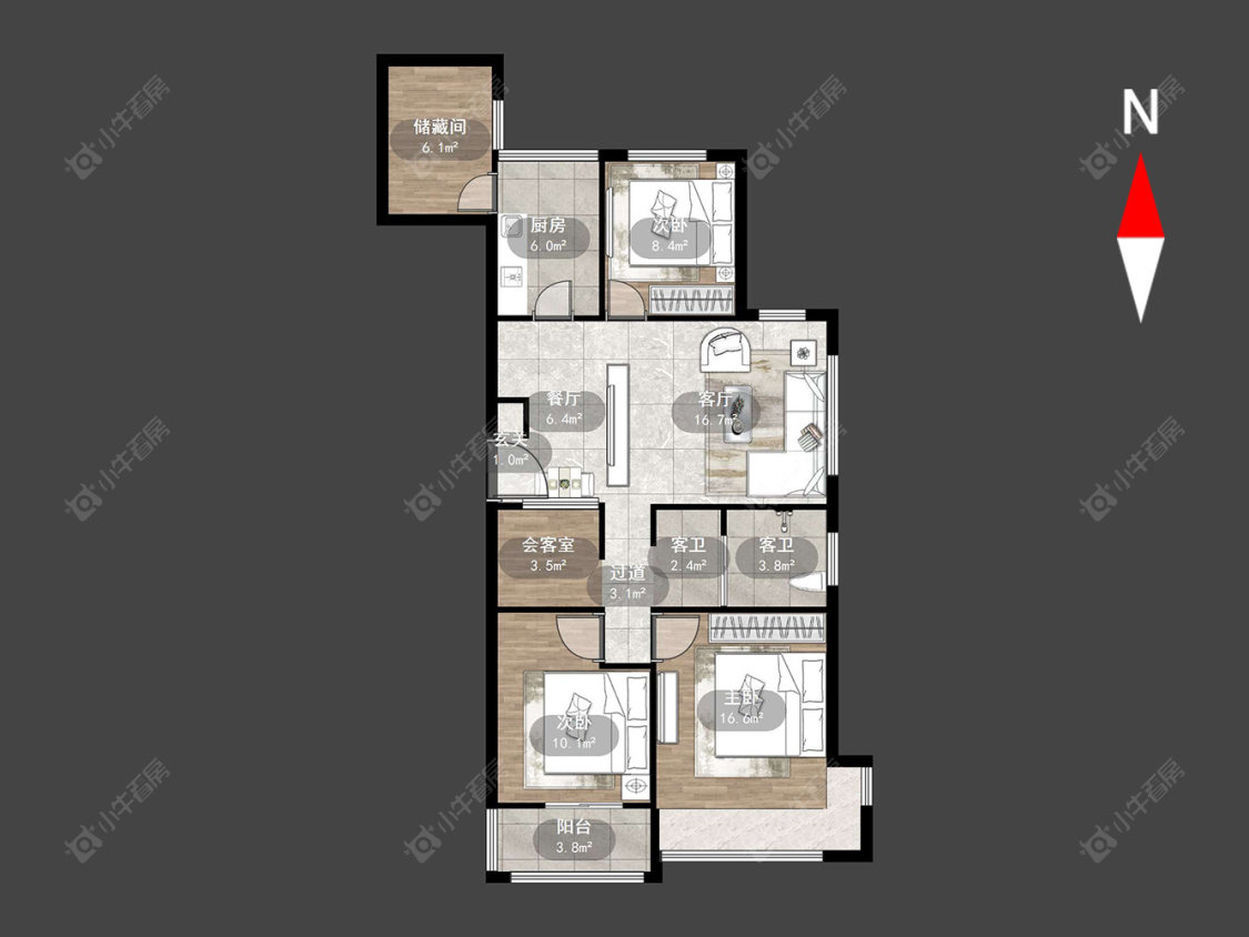 常州武房聚园在售二手房源户型图_小牛看房