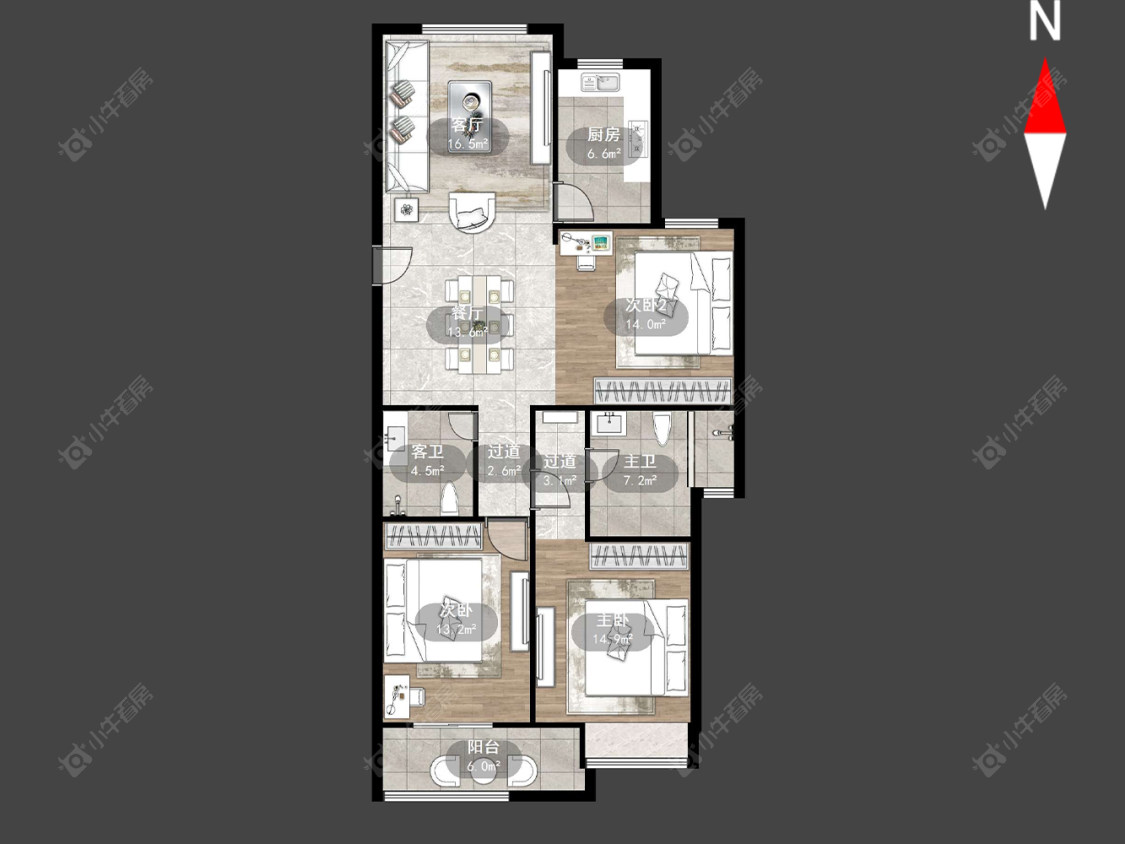 金新御园房源户型图 常州金新御园在售二手房源户型图_小牛看房