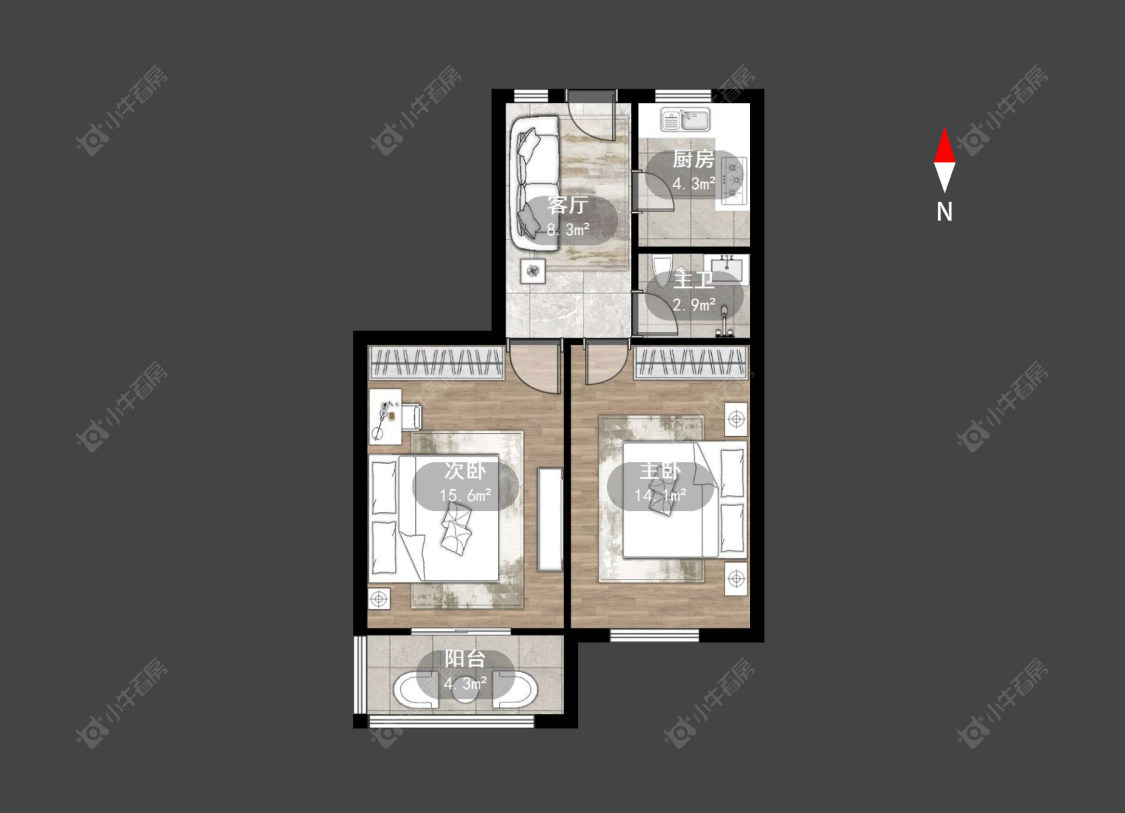 常州浦北新村在售二手房房源户型图_小牛看房