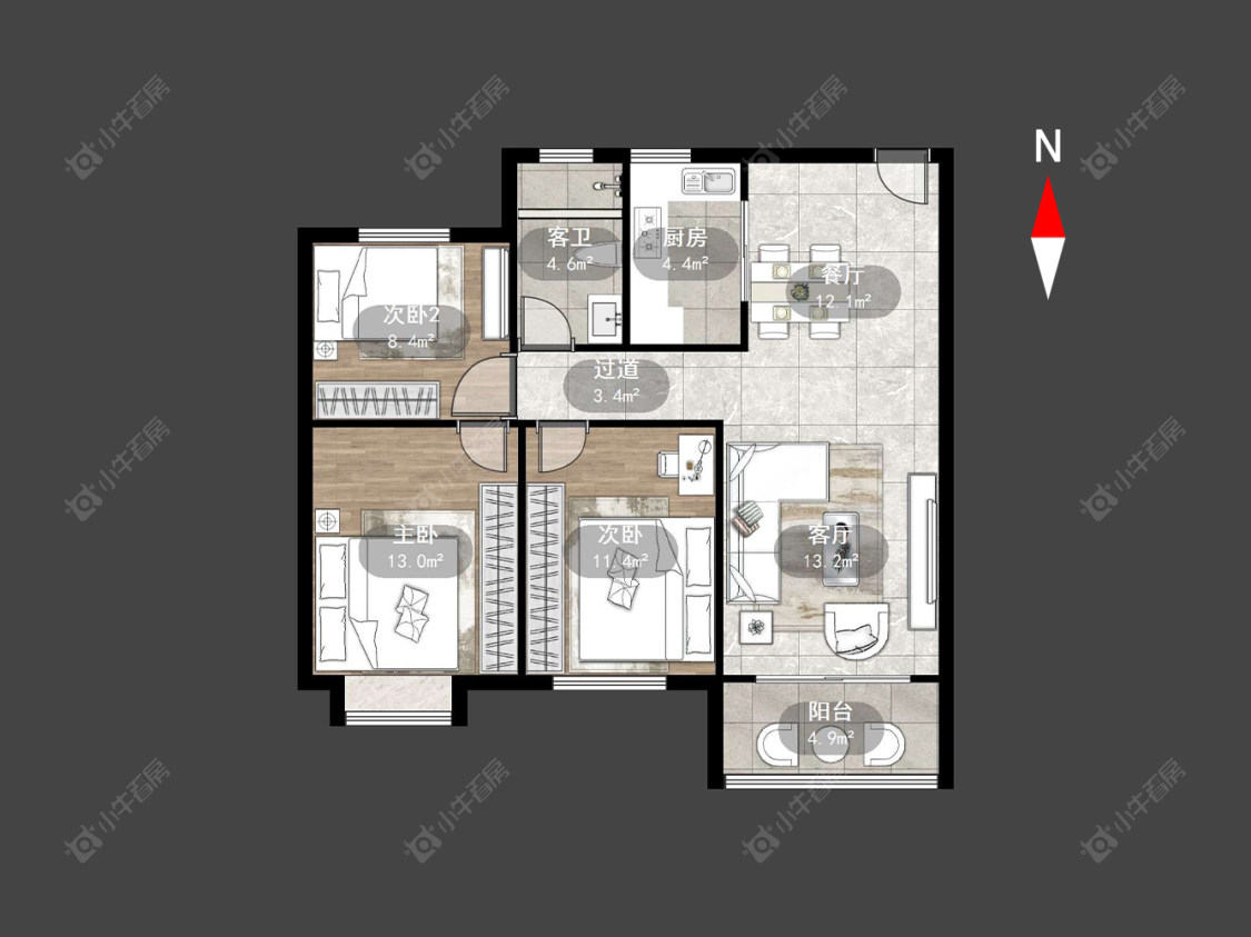 常州怡安家园在售二手房源户型图_小牛看房