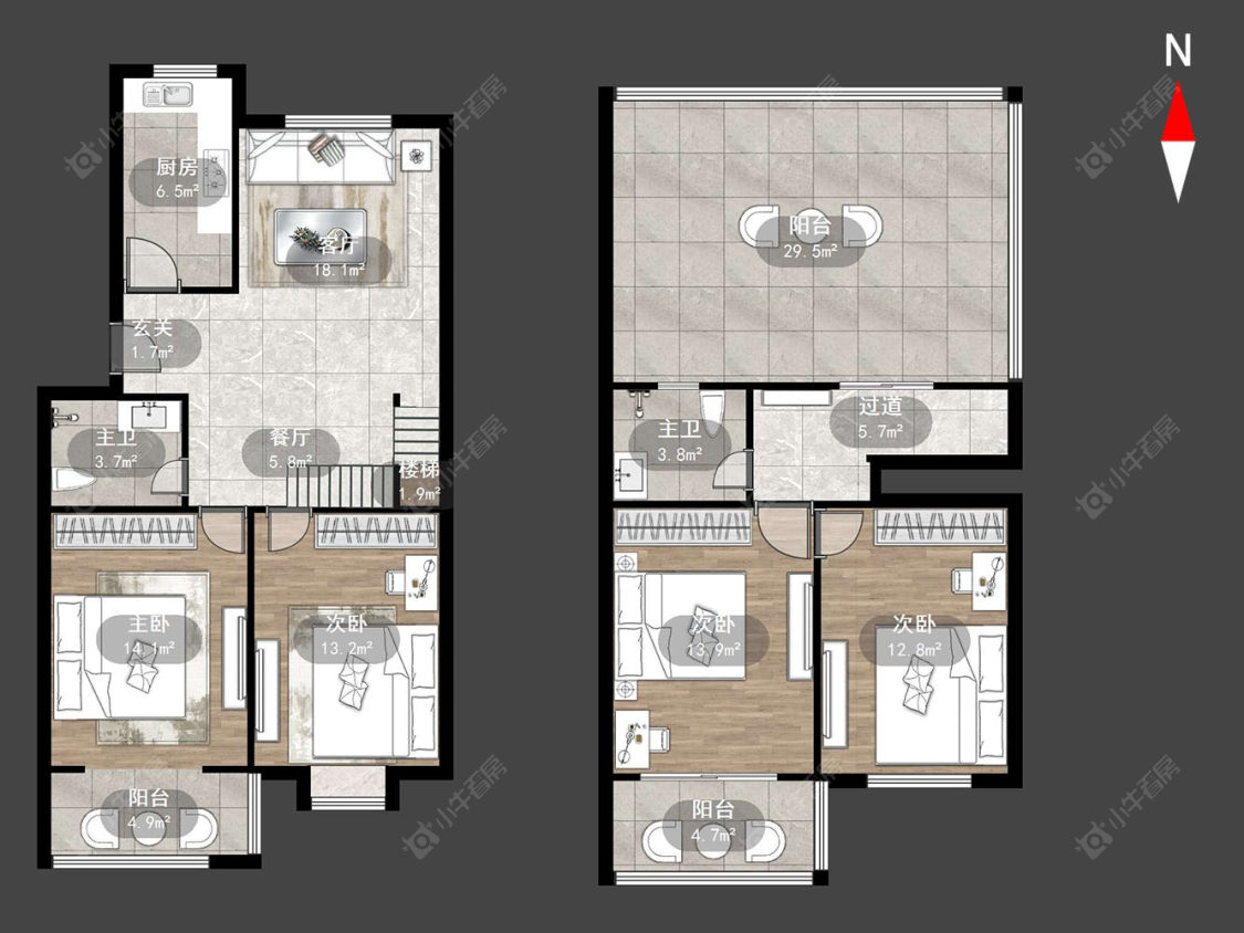常州运河花园在售二手房源户型图_小牛看房