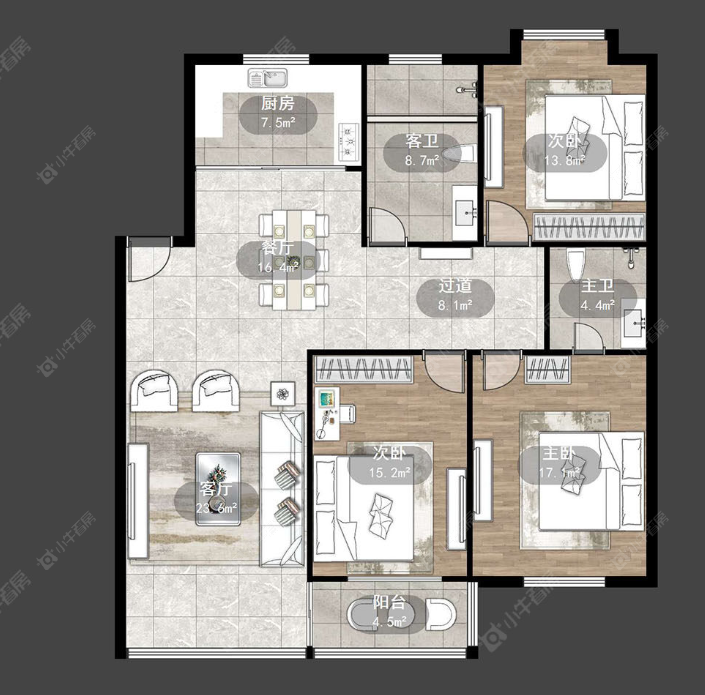 阳湖世纪苑南苑房源户型图 常州阳湖世纪苑南苑在租房源户型图_小牛看房
