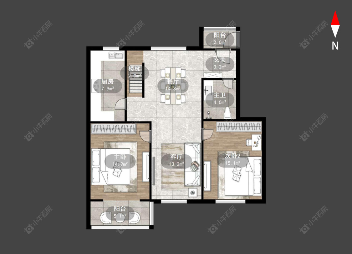 常州五角场东村在售二手房源户型图_小牛看房