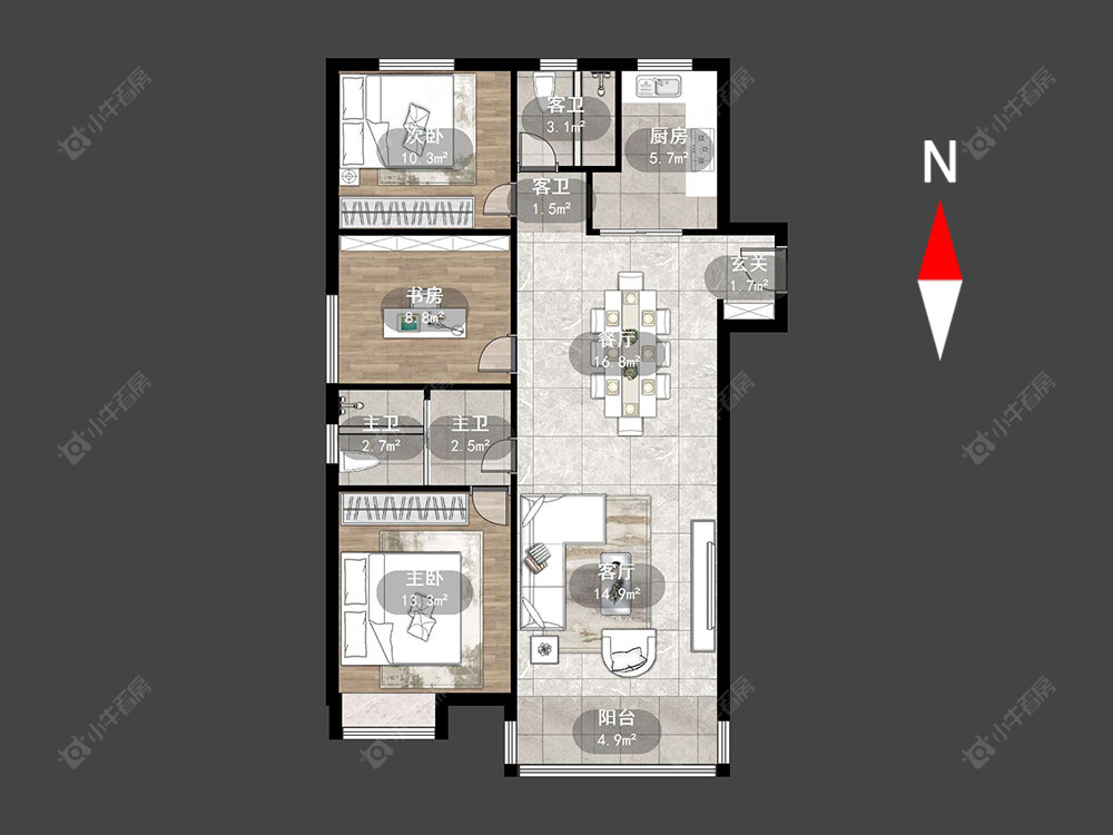 常州红星国际广场在售二手房源户型图_小牛看房