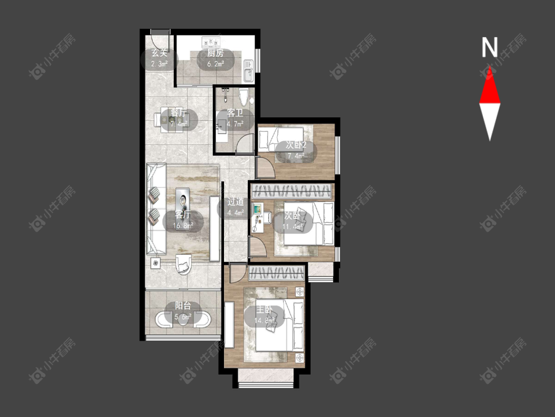 常州雅居乐星河湾在售二手房源户型图_小牛看房