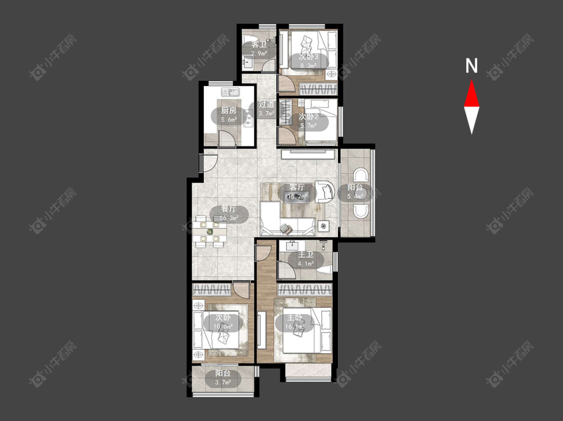常州晋陵文锦在售二手房源户型图_小牛看房